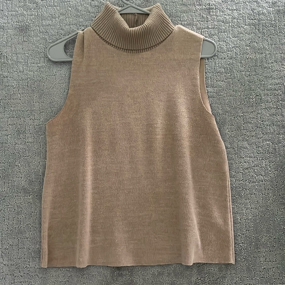 Zara sleeveless turtle neck sweater